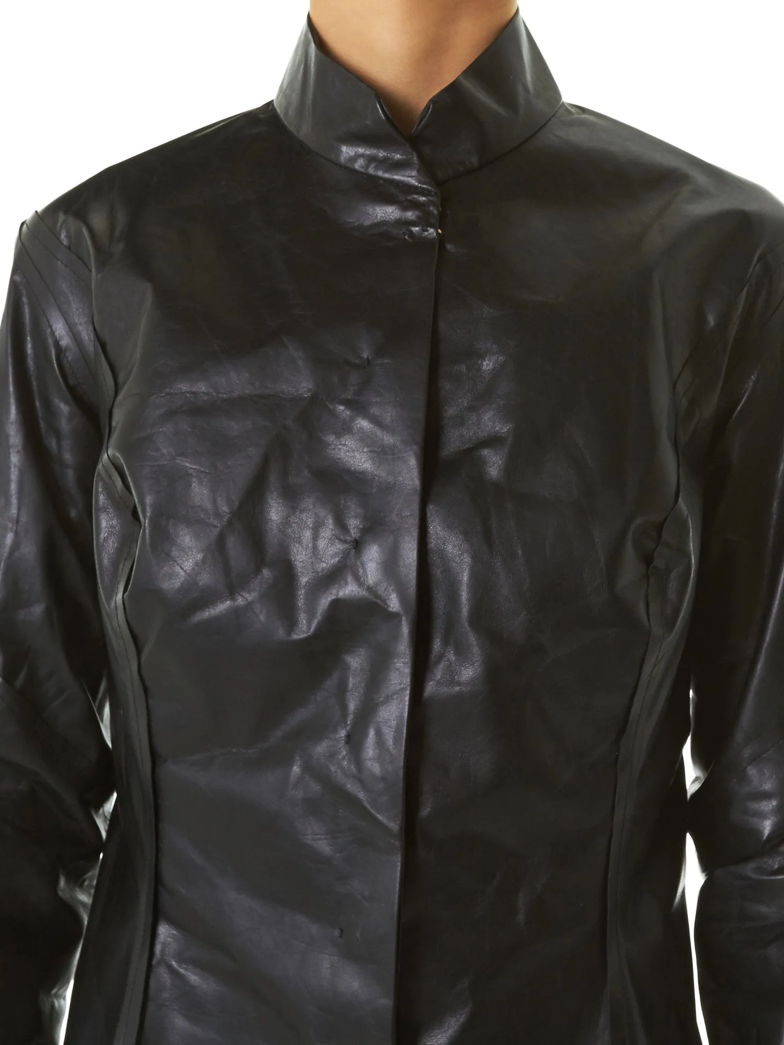 Polished Leather Jacket (JW170-NL-0-4-BLACK) sold by lorenzo product image thumbnail 5