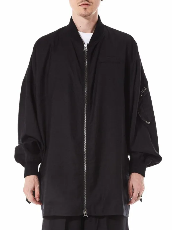 Extended Bomber Jacket (417-BK BLACK) sold by lorenzo