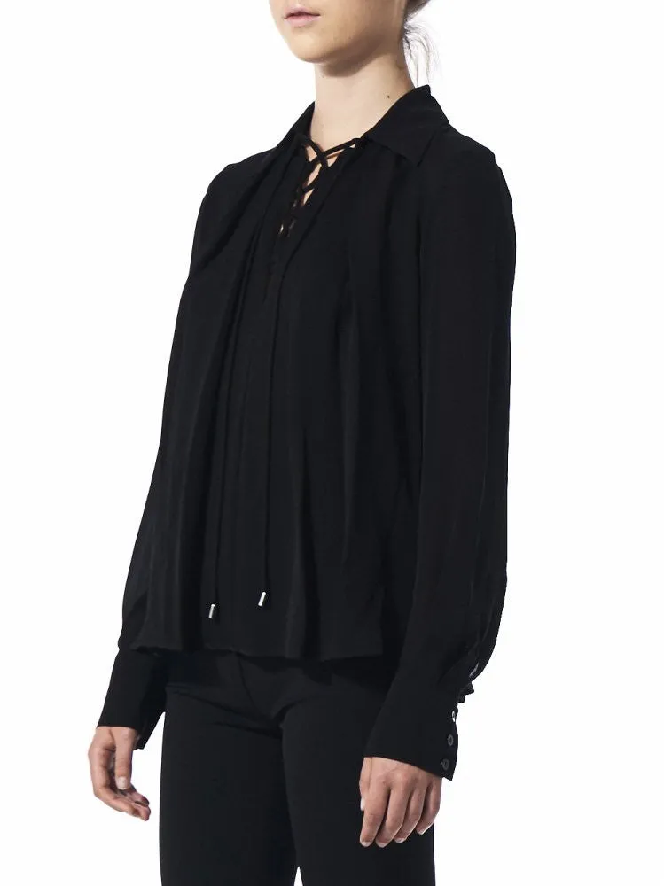 Lace-Up Front Top (P150 C52 999) sold by lorenzo product image thumbnail 3