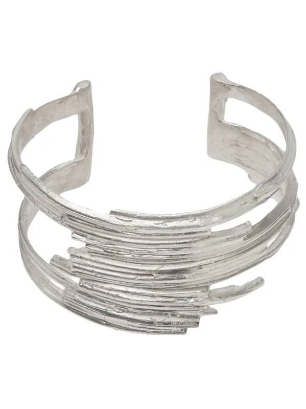 Sterling Silver Layered Cuff (B-96 EDITION#11,12 SILVER) sold by lorenzo