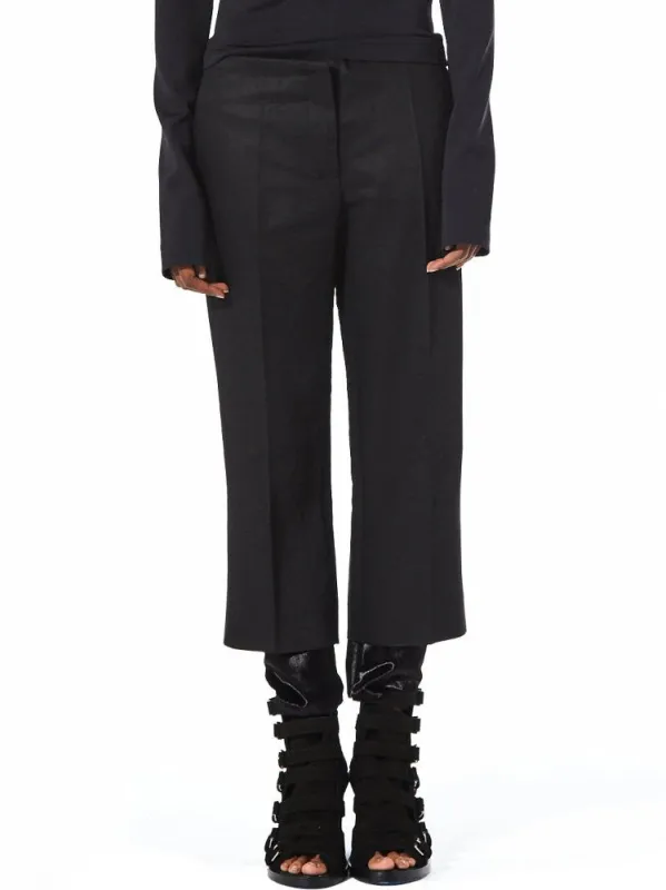 Cropped Trouser With Velvet Cuff (B8 BLACK) sold by lorenzo
