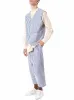 Fitted Pinstriped Waistcoat (PF MPJ WC02 BLUE STRIPES) sold by lorenzo