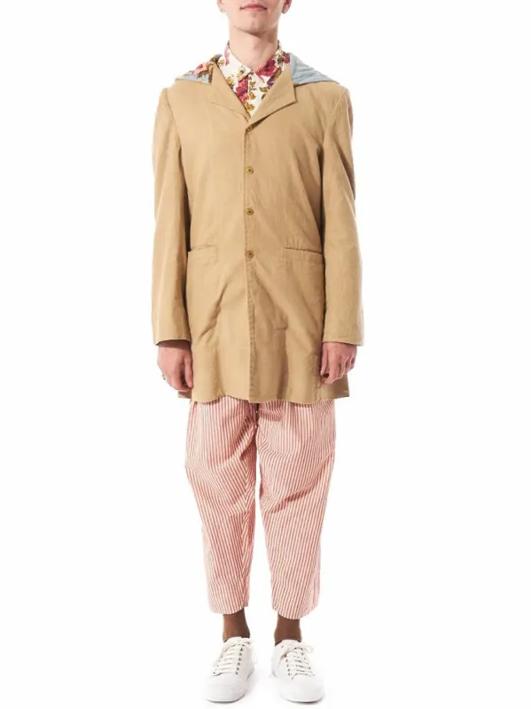 Single-Breasted Hooded Light Coat (PF MPJ HL02 SAND) sold by lorenzo