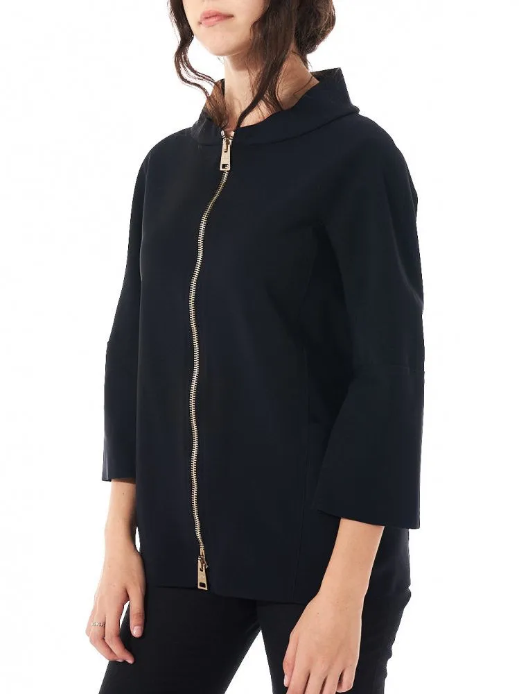 Zipped Cropped Sleeve Jacket (GA0068D 13455S 9300) sold by lorenzo product image thumbnail 2