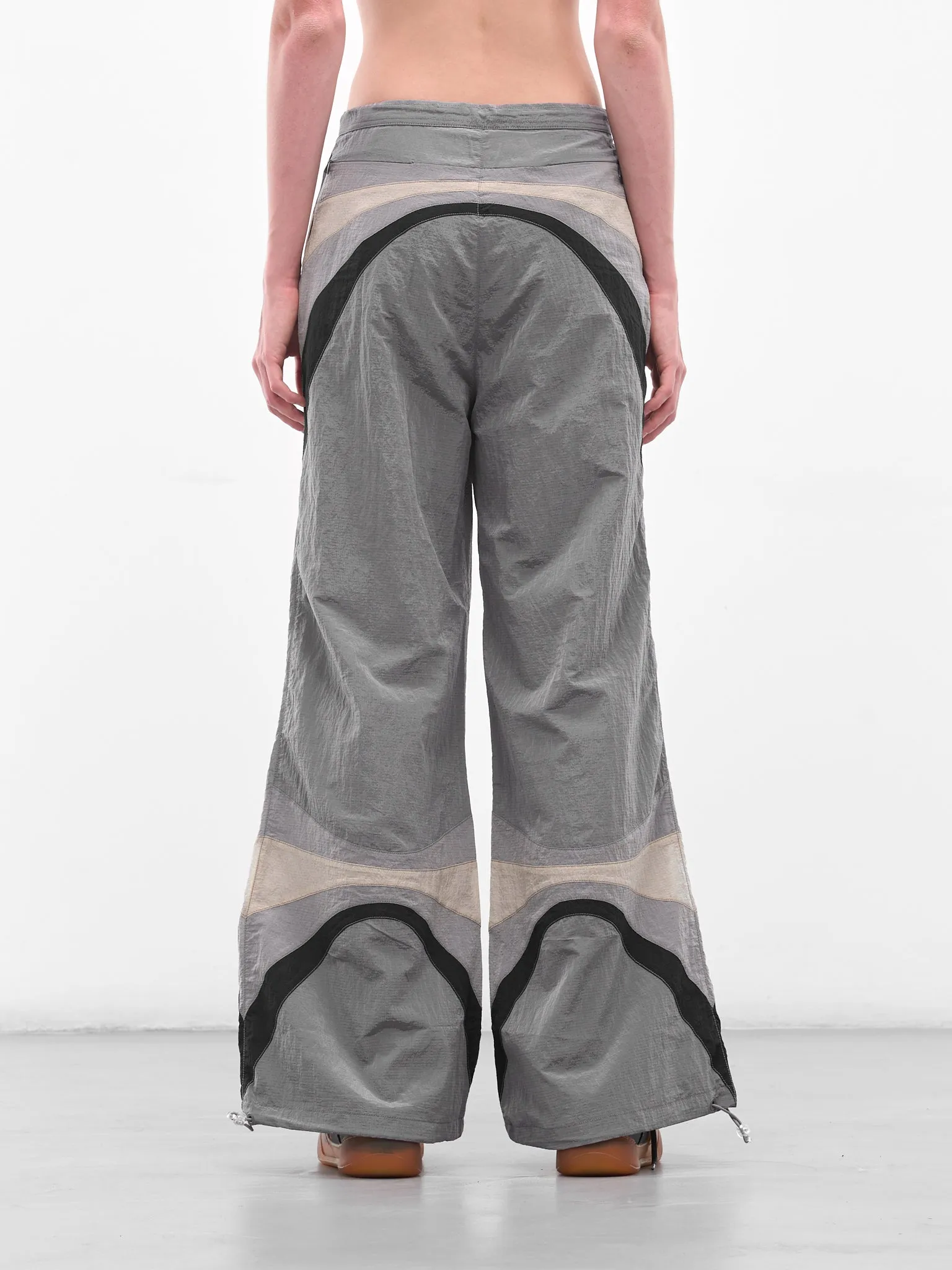 Gray Nylon Paneled Rave Pants (ERL11P027-GREY) sold by lorenzo product image thumbnail 3