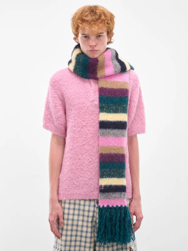 Multi-Color Striped Alpaca Scarf (ERL11K102-MULTI) sold by lorenzo