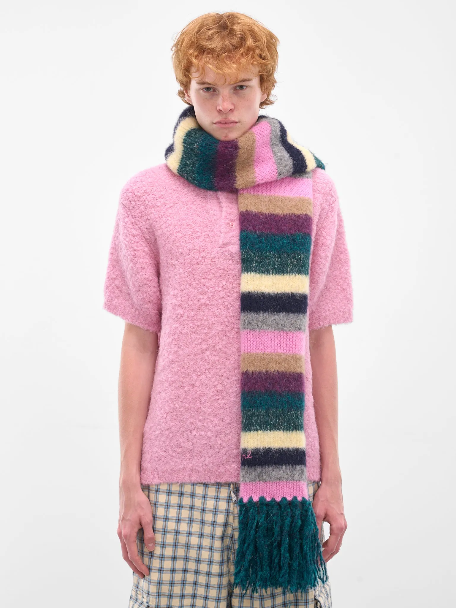 Multi-Color Striped Alpaca Scarf (ERL11K102-MULTI) sold by lorenzo