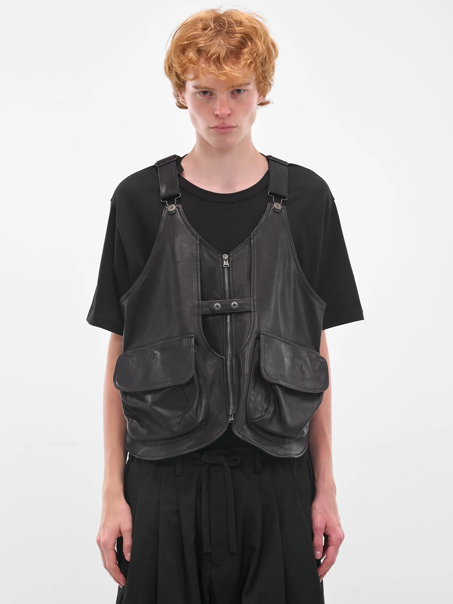 Black Technical Layered Zip Vest (HL-V98-705-BLACK) sold by lorenzo