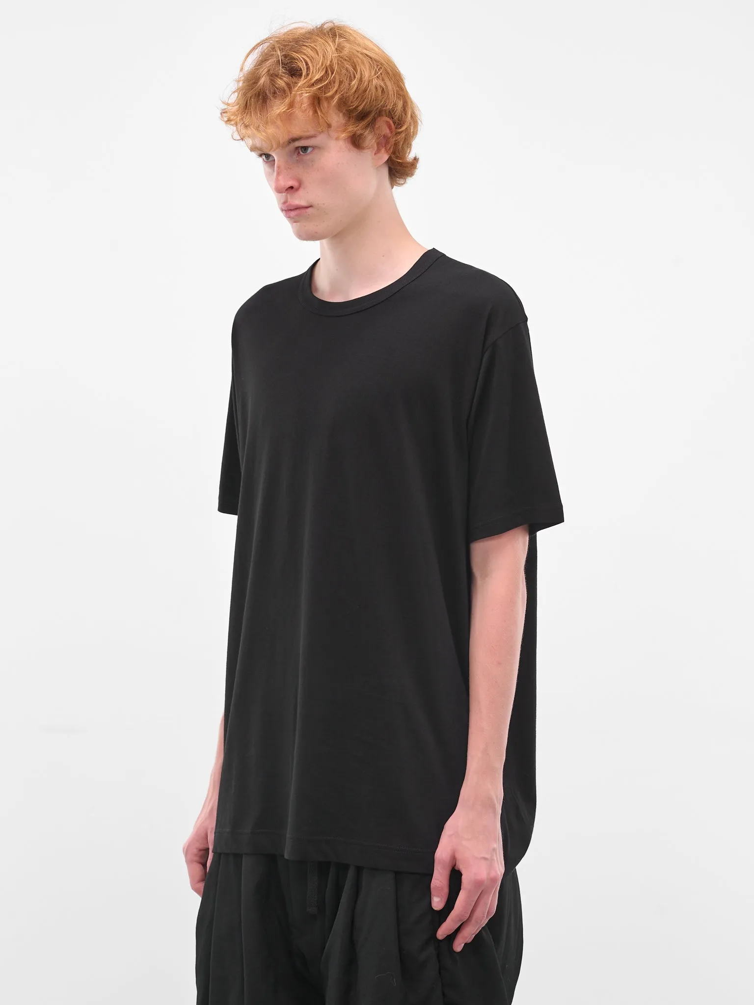 Black Crewneck Tee (HL-T02-070-BLACK) sold by lorenzo product image thumbnail 2