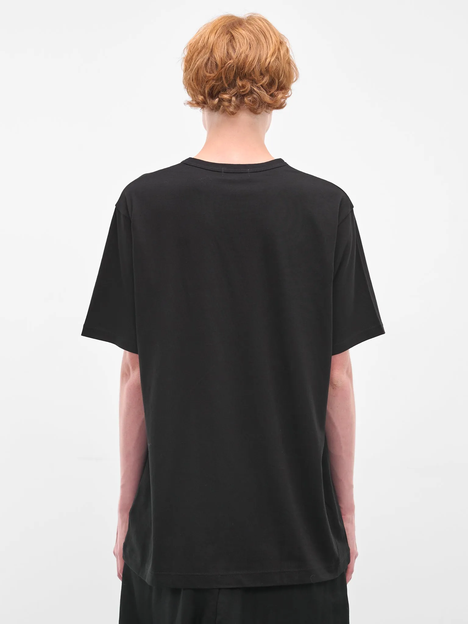 Black Crewneck Tee (HL-T02-070-BLACK) sold by lorenzo product image thumbnail 3