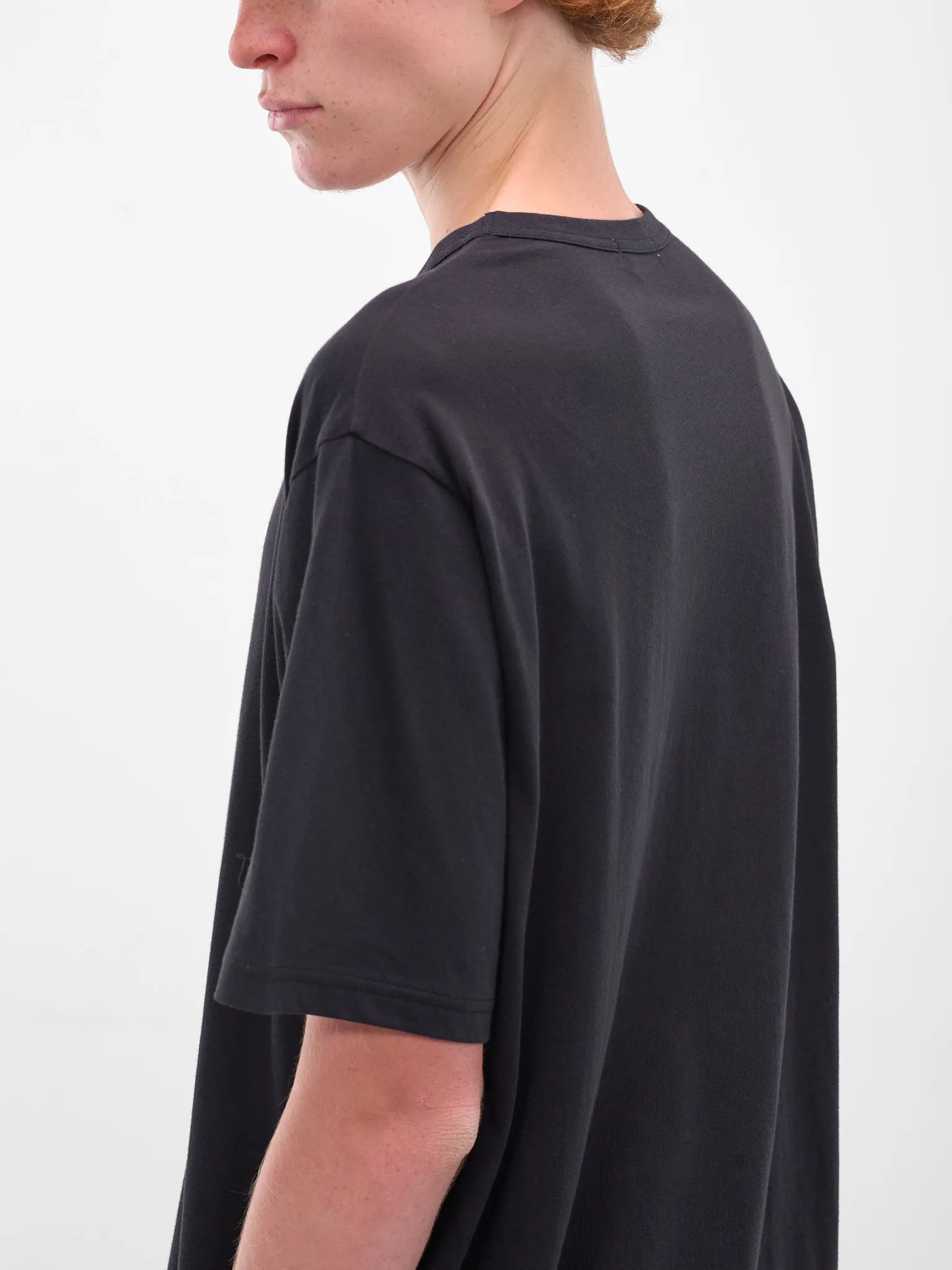 Navy Crewneck Tee (HL-T02-070-NAVY) sold by lorenzo product image thumbnail 4