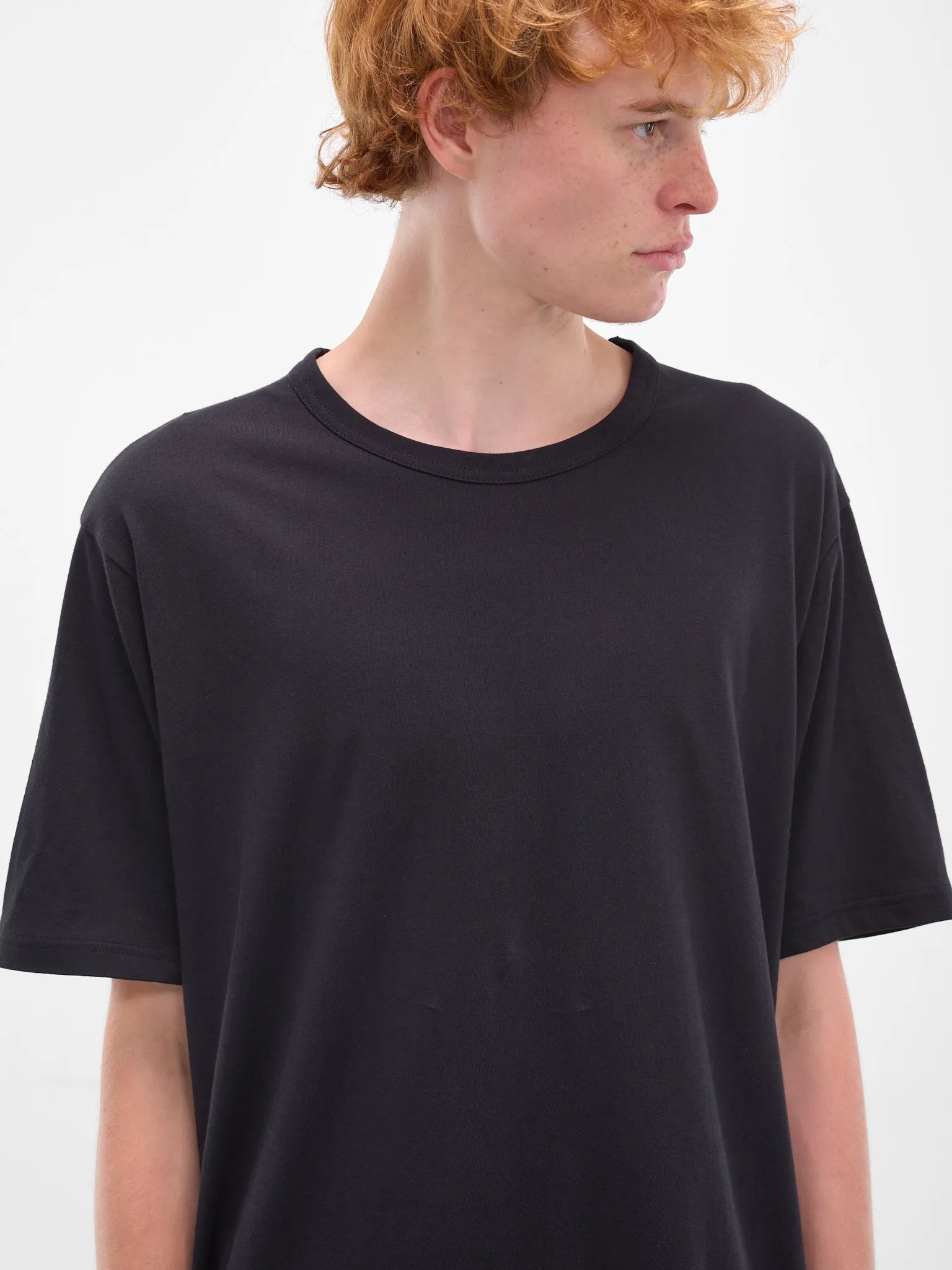 Navy Crewneck Tee (HL-T02-070-NAVY) sold by lorenzo product image thumbnail 5