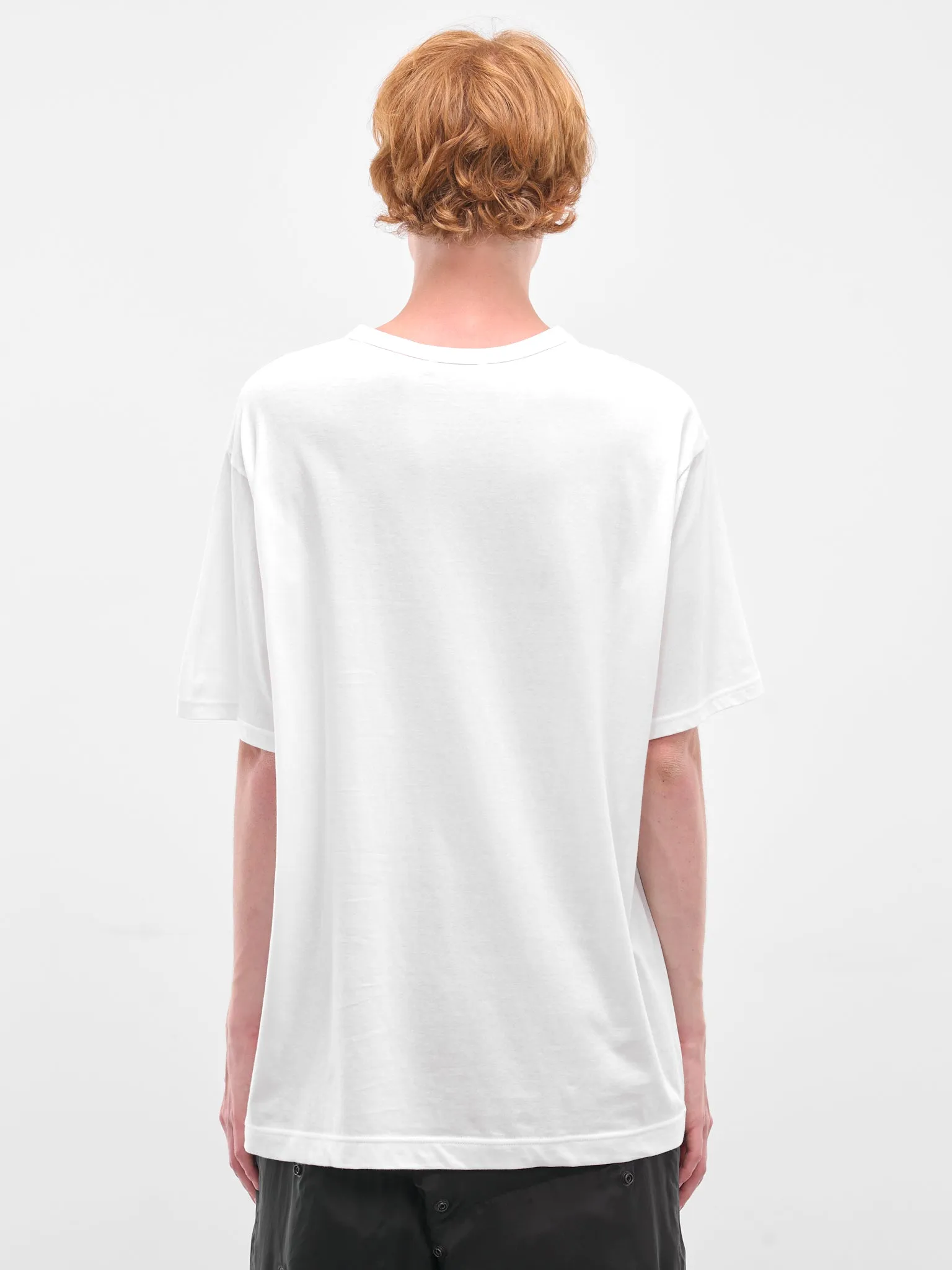 White Crewneck Tee (HL-T02-070-OFF-WHITE) sold by lorenzo product image thumbnail 3