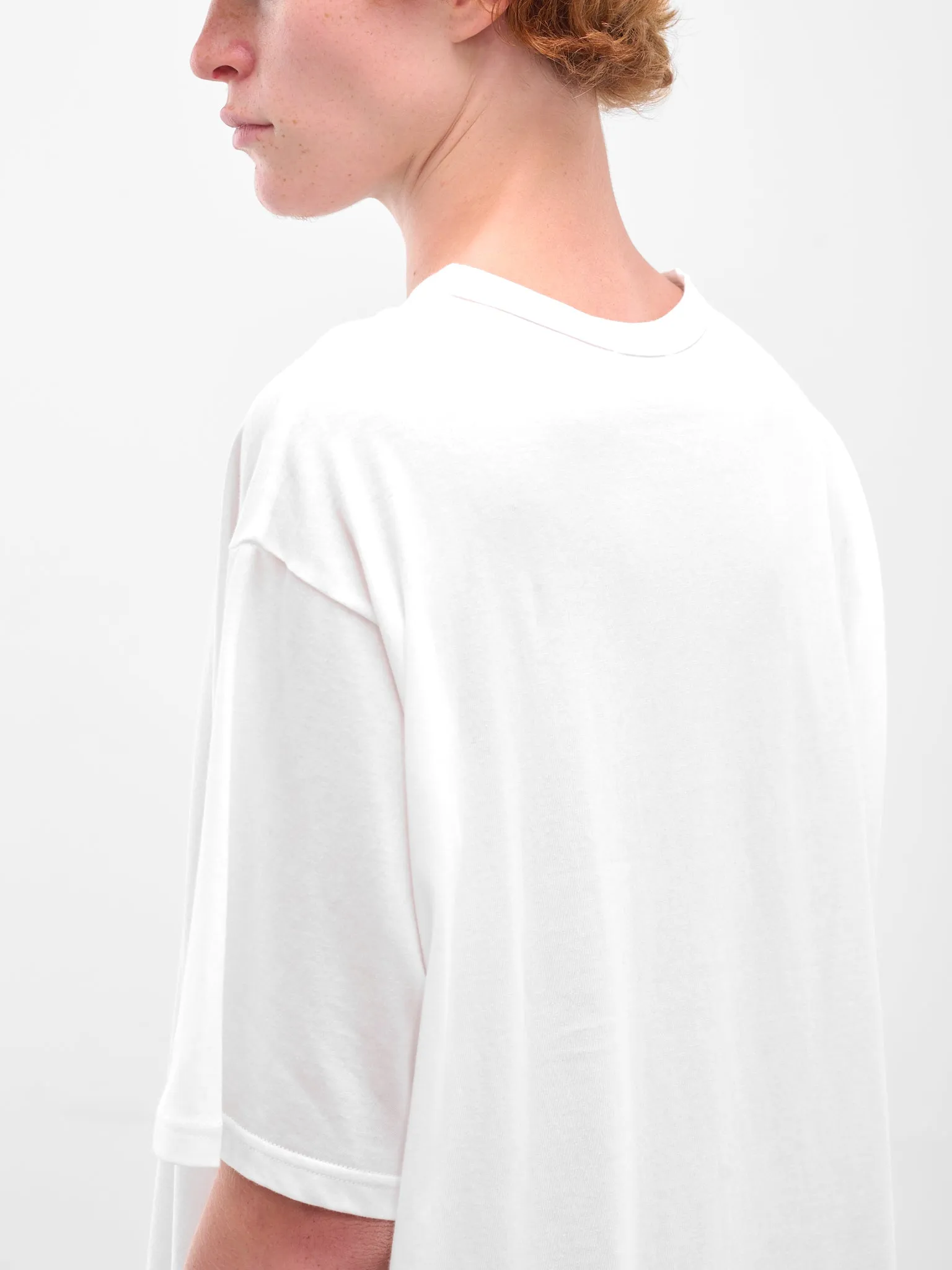 White Crewneck Tee (HL-T02-070-OFF-WHITE) sold by lorenzo product image thumbnail 4