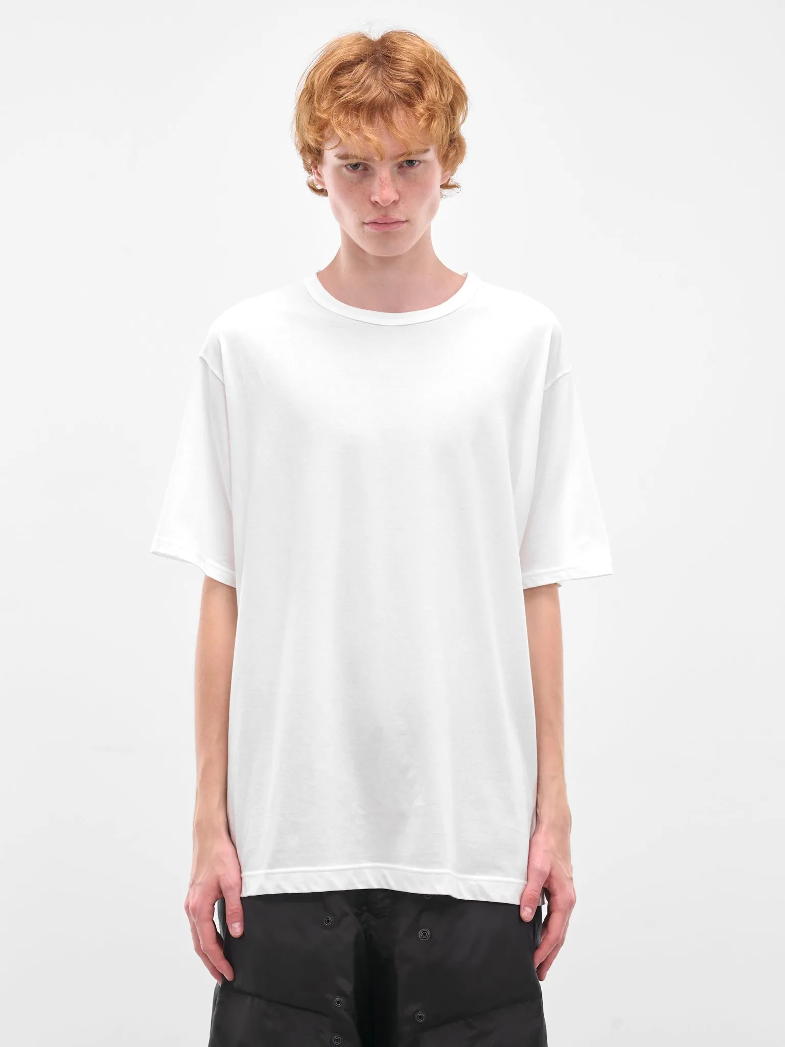 White Crewneck Tee (HL-T02-070-OFF-WHITE) sold by lorenzo