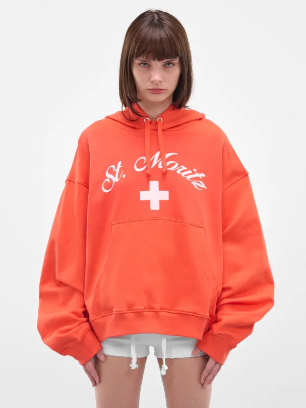 Orange 'St Moritz' Oversized Hoodie (ST-MORITZ-HOODIE-ORANGE) sold by lorenzo