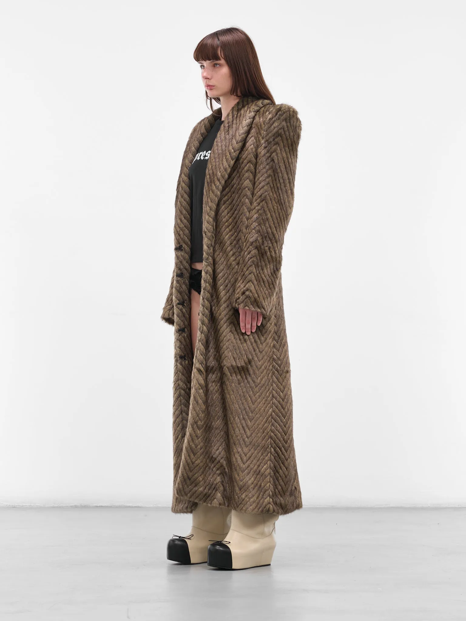 Brown 'St Moritz' Fur Coat (ST-MORITZ-FUR-BROWN) sold by lorenzo product image thumbnail 2