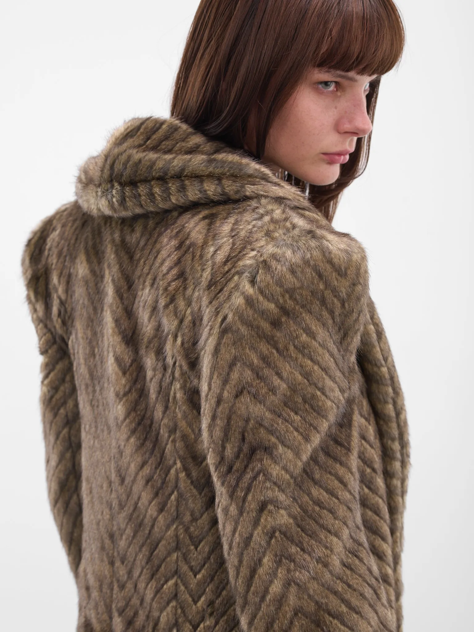 Brown 'St Moritz' Fur Coat (ST-MORITZ-FUR-BROWN) sold by lorenzo product image thumbnail 5