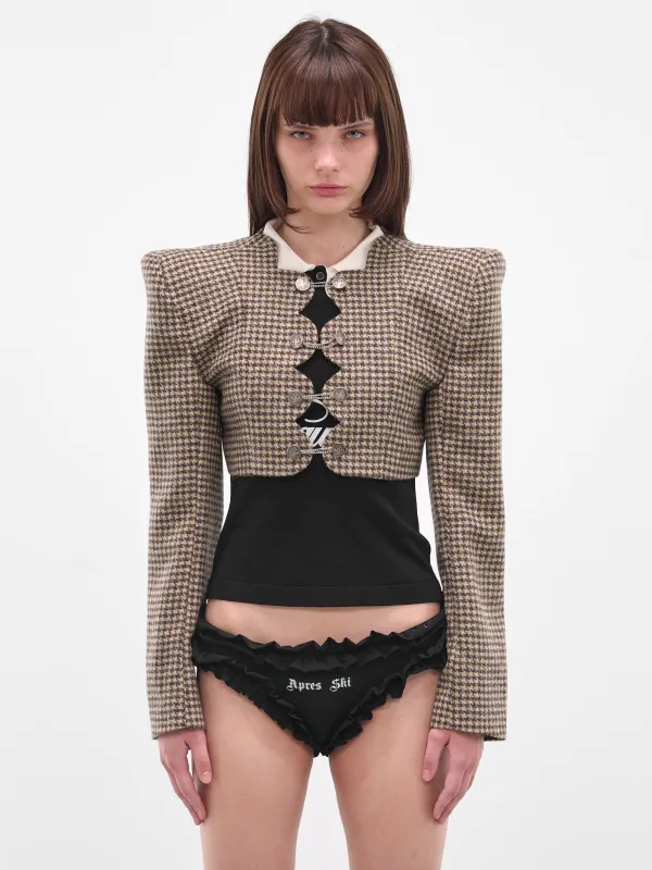 Brown Pagoda Bolero Cropped Jacket (PAGODA-BOLERO-BROWN) sold by lorenzo