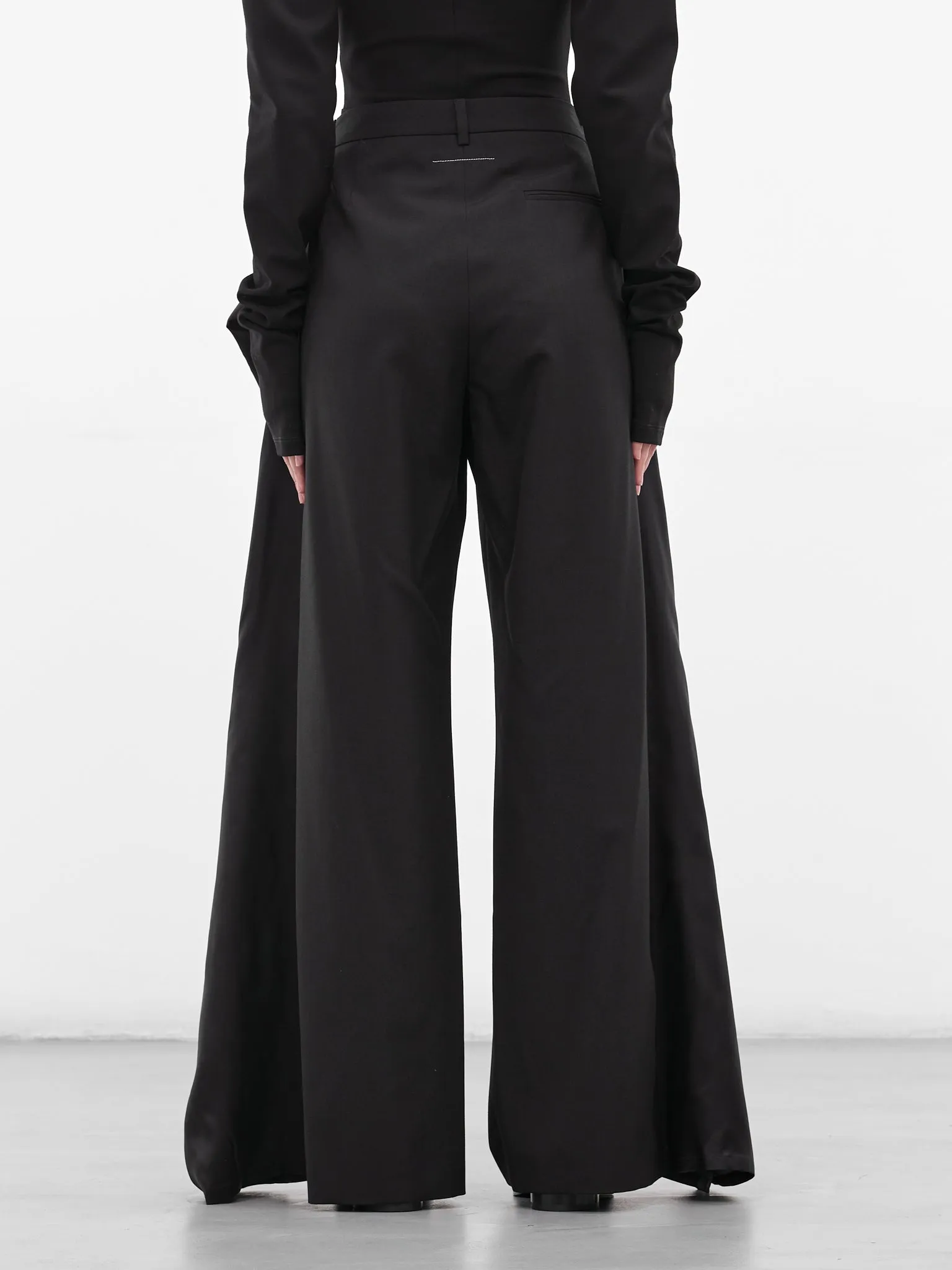 Black Deconstructed Wrap Layering Trousers (S62KB0246-M35436-899-BLACK) sold by lorenzo product image thumbnail 3