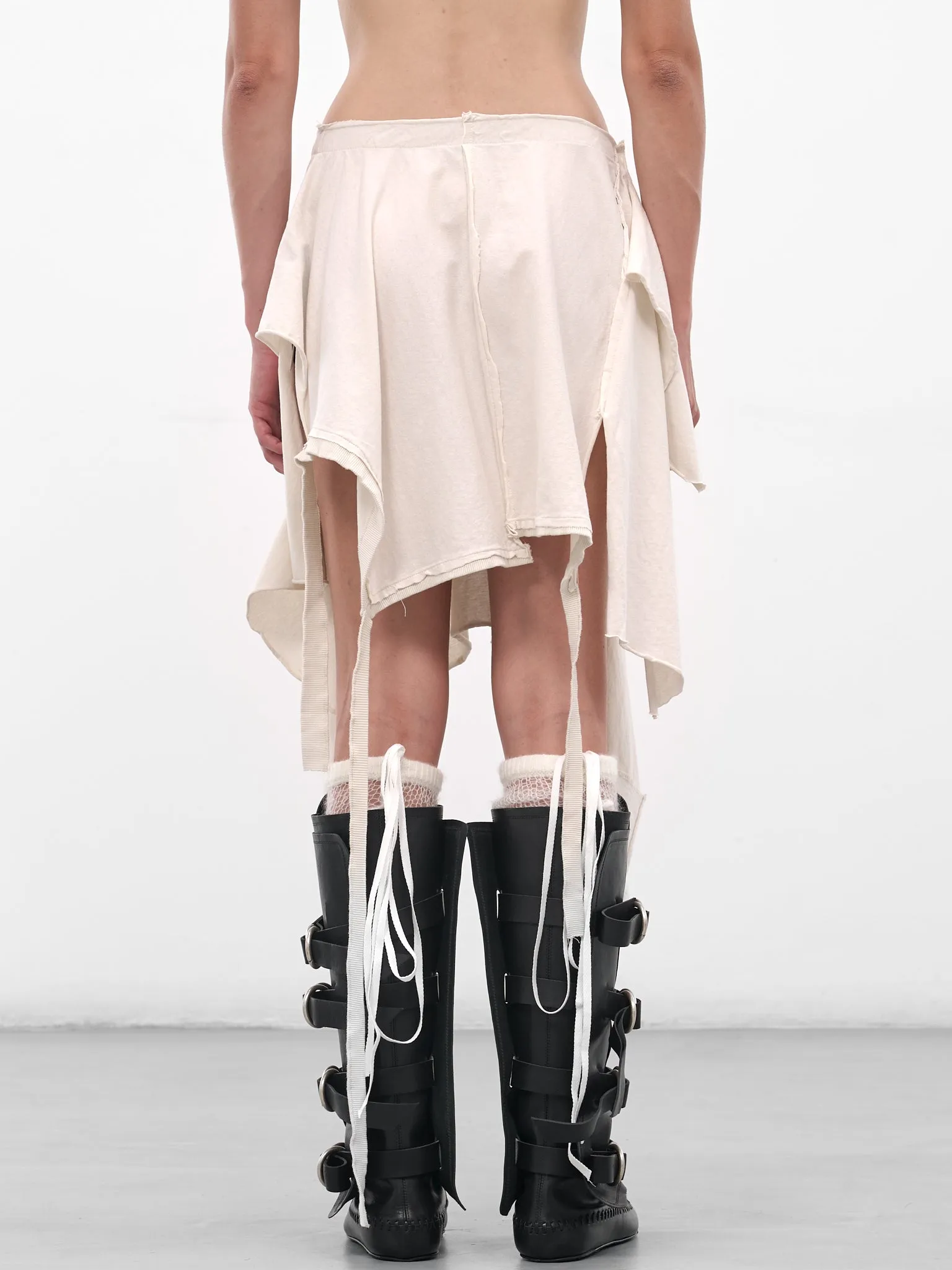 White Honorine Deconstructed Graphic Skirt (B0013455-FA697-IVORY) sold by lorenzo product image thumbnail 3