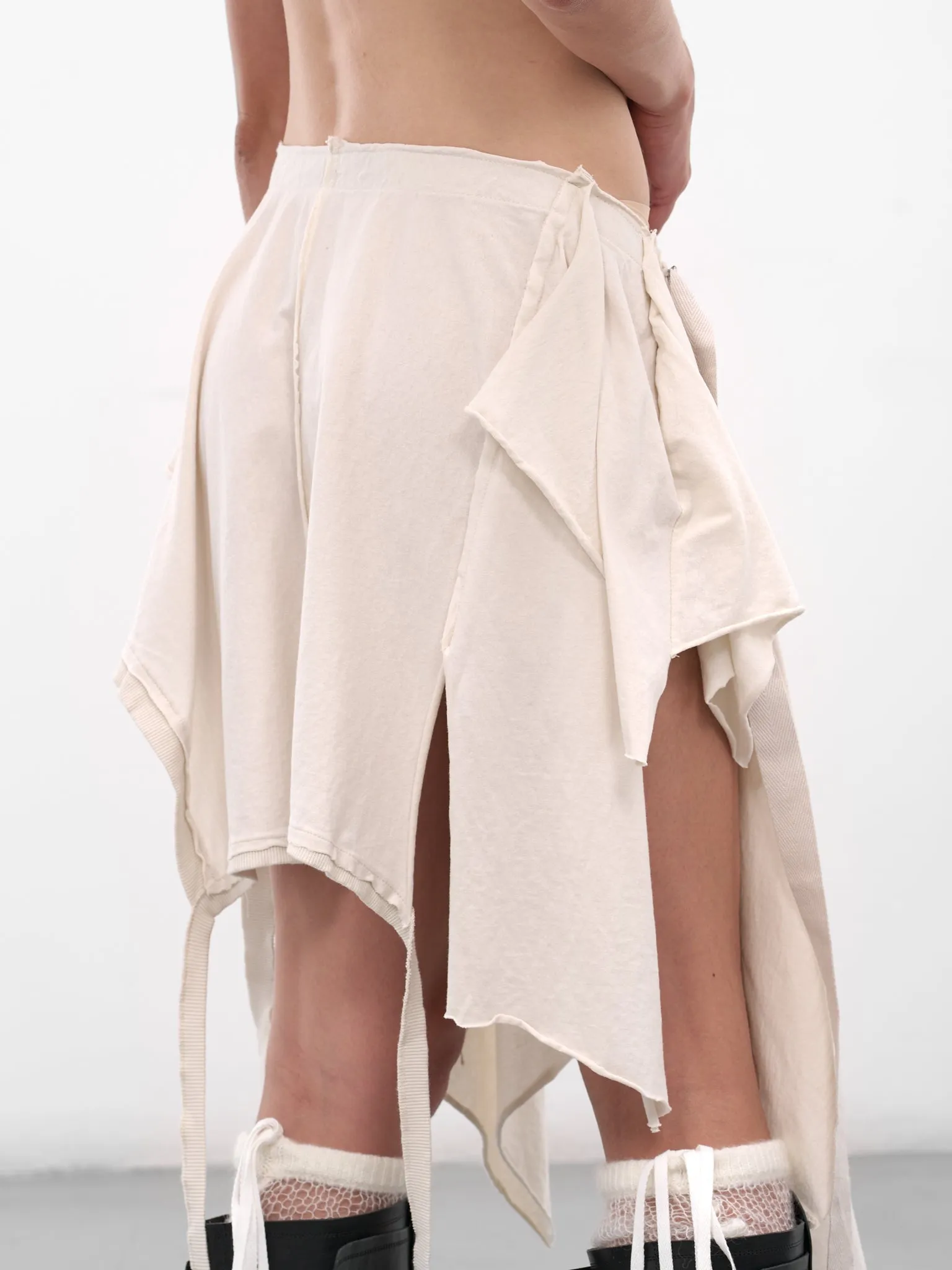 White Honorine Deconstructed Graphic Skirt (B0013455-FA697-IVORY) sold by lorenzo product image thumbnail 4