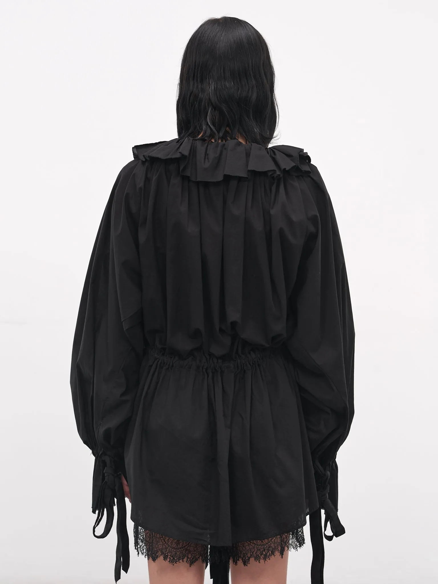 Black Bregje Ruffled Mini Dress (B0013619-FA026-BLACK) sold by lorenzo product image thumbnail 3