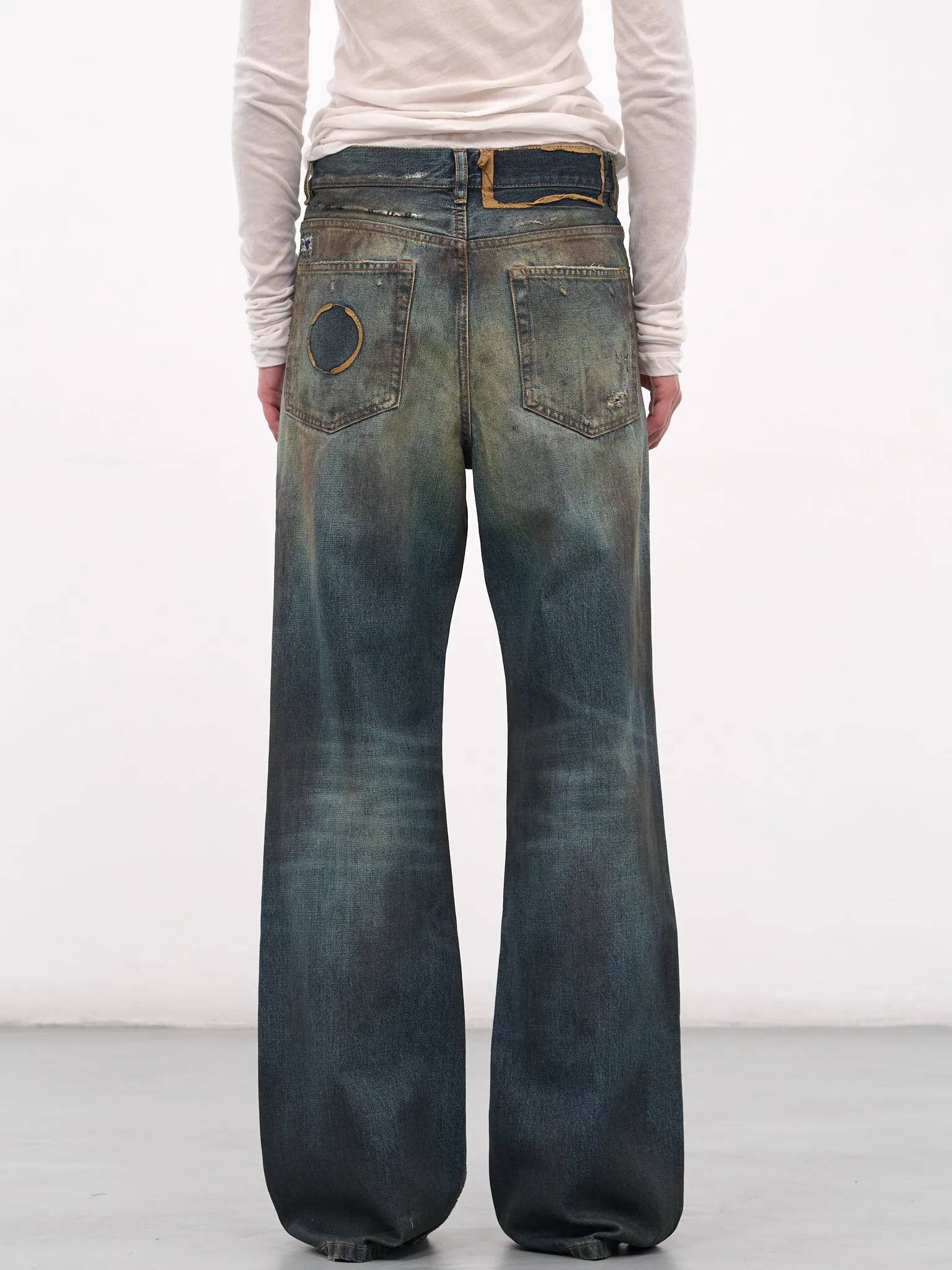 Blue Genoveva Distressed Flared Jeans (B0013624-FA671-VINTAGE-BLUE) sold by lorenzo product image thumbnail 3