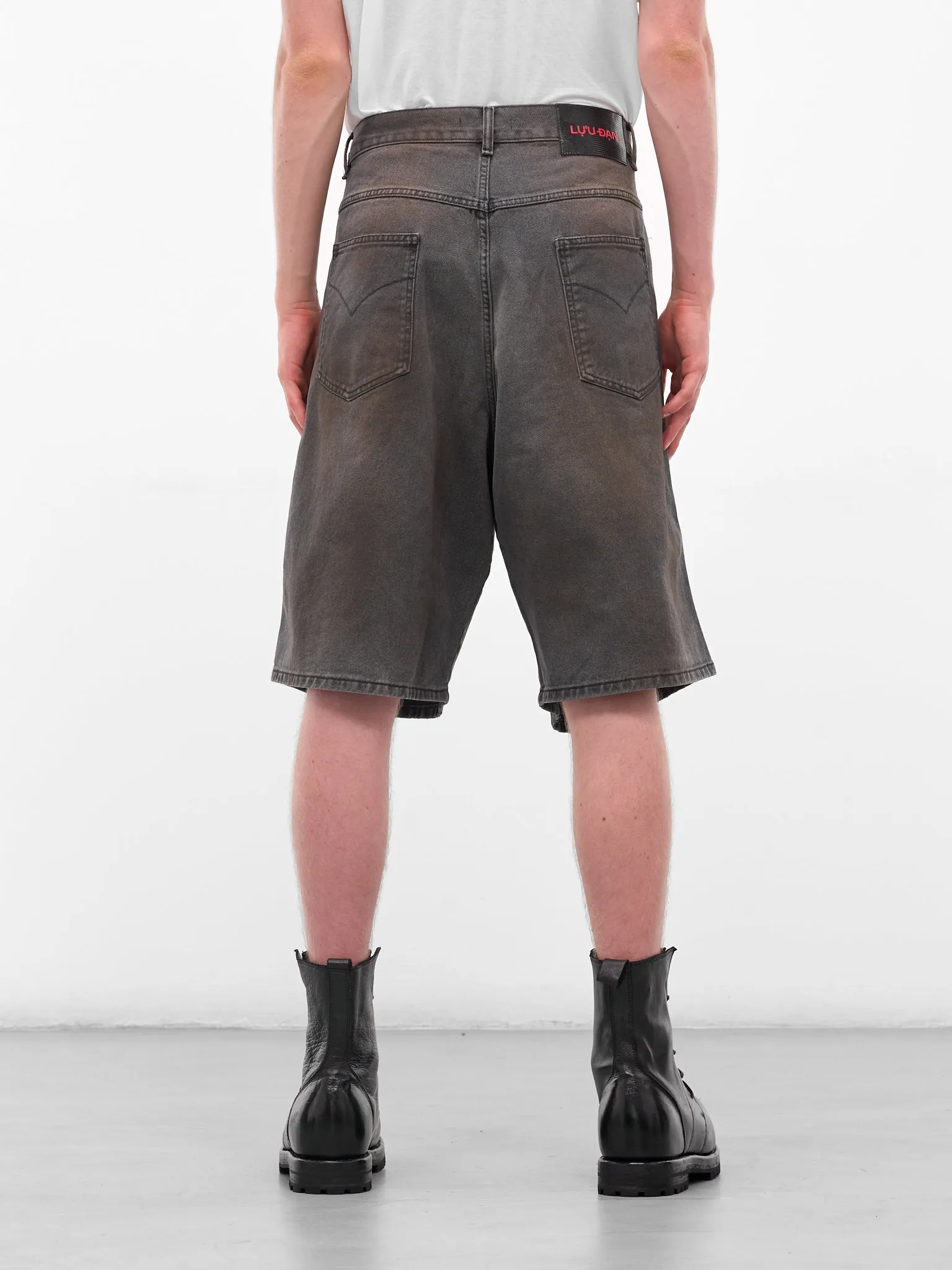 Dirtied Denim Kriss Kross Shorts (MP003D-WDD-DIRTY-OUTCAST-GREY) sold by lorenzo product image thumbnail 3