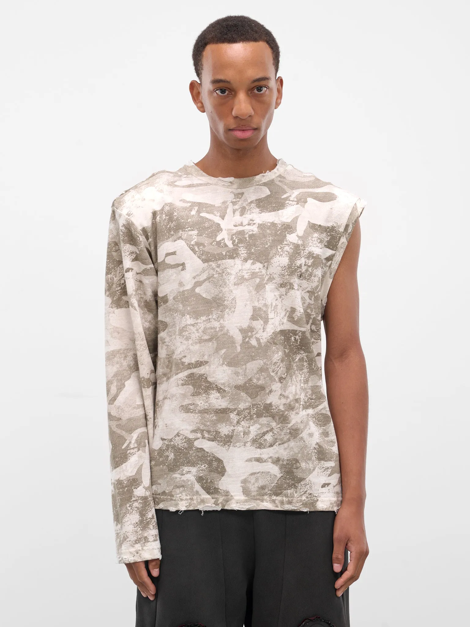 Khaki Camo One-Arm Long Sleeve (YAW25-DO-TTT-SNOW-CAMO) sold by lorenzo