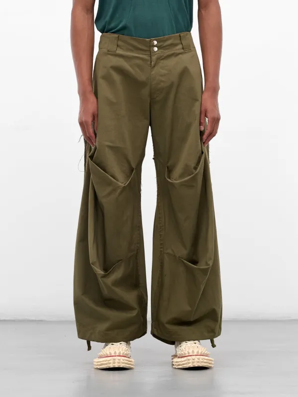Khaki Twill Mountain Descent Pants (YAW25-DO-PANT-TARNISHED-KHAKI) sold by lorenzo