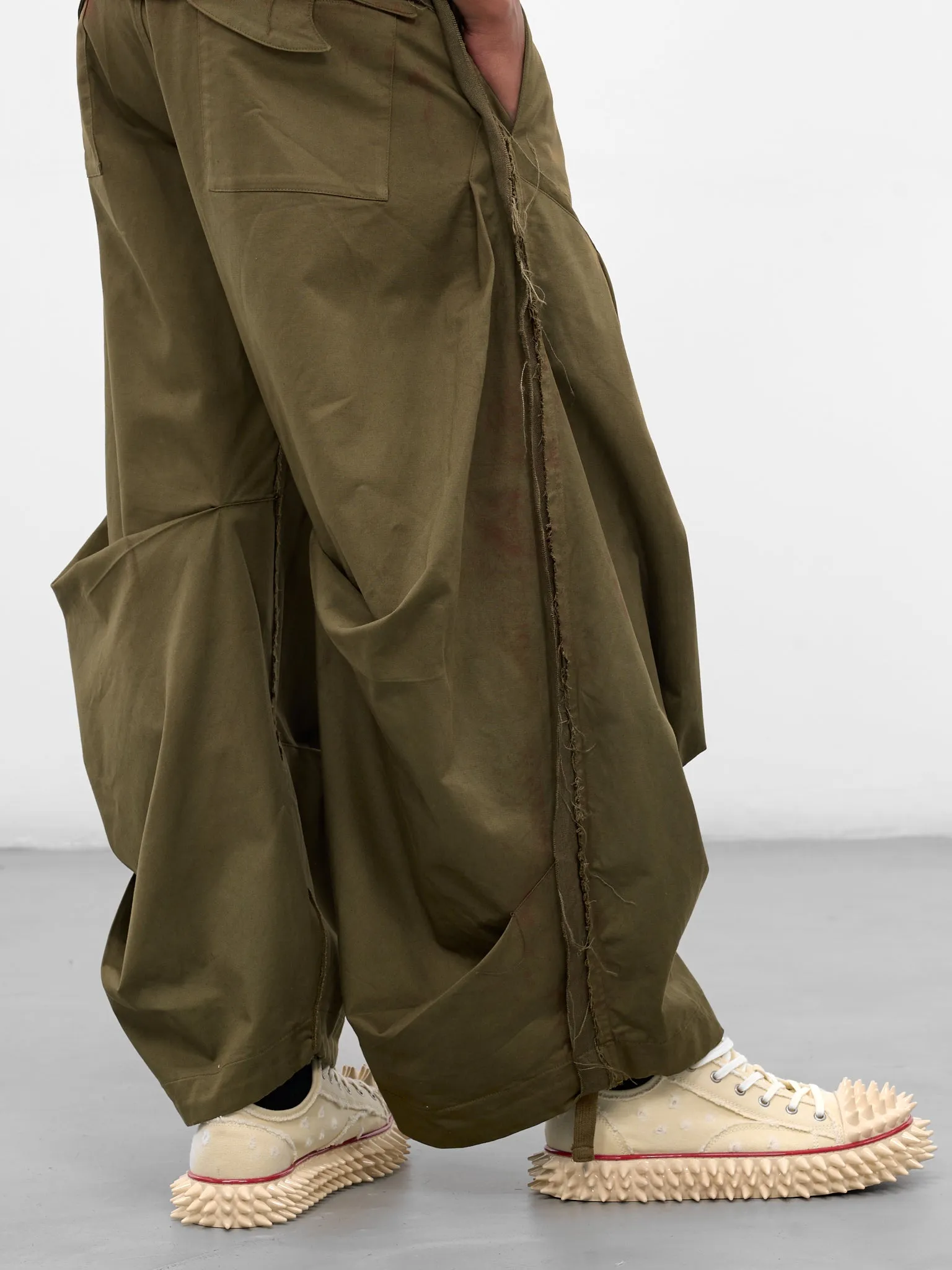 Khaki Twill Mountain Descent Pants (YAW25-DO-PANT-TARNISHED-KHAKI) sold by lorenzo product image thumbnail 5