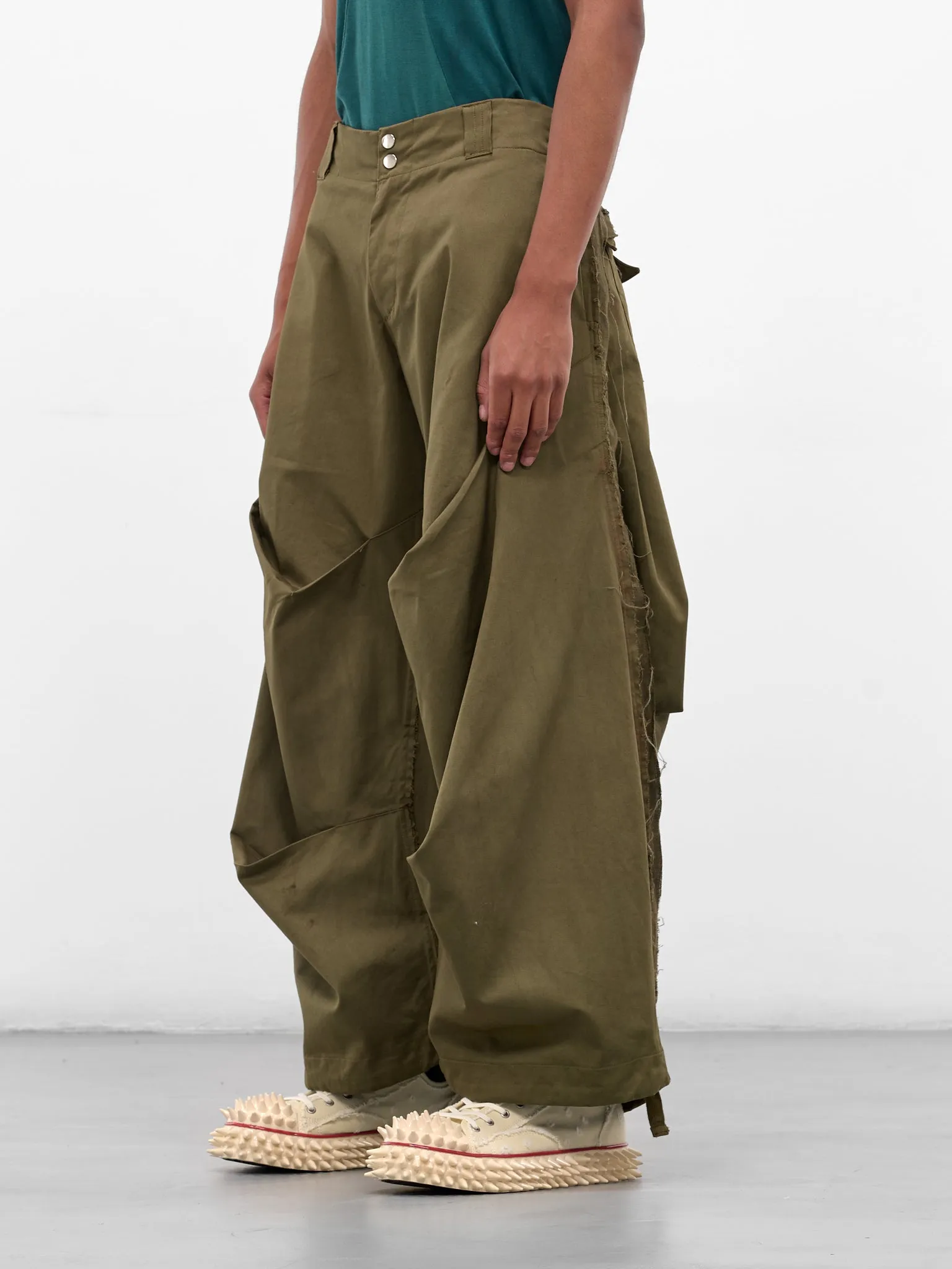 Khaki Twill Mountain Descent Pants (YAW25-DO-PANT-TARNISHED-KHAKI) sold by lorenzo product image thumbnail 2