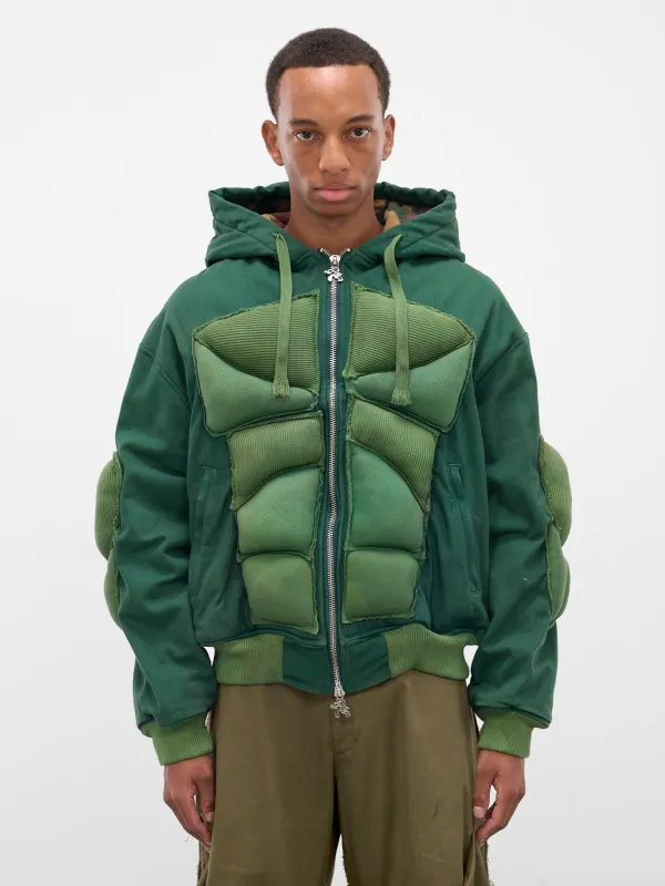 Green 99 Strength Padded Hoodie (YAW25-DN-HOOD-99-BOTTLE-GREEN) sold by lorenzo