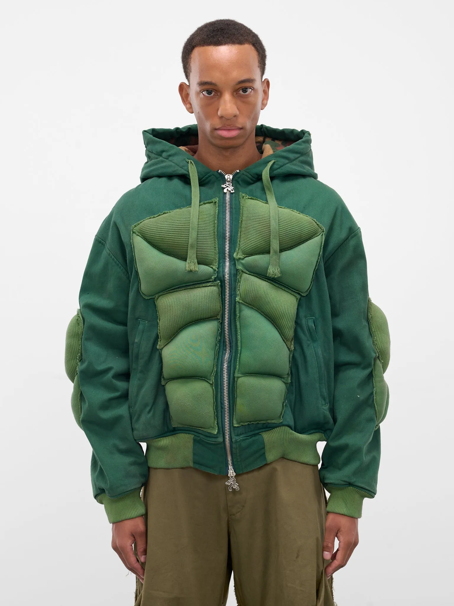 Green 99 Strength Padded Hoodie (YAW25-DN-HOOD-99-BOTTLE-GREEN) sold by lorenzo