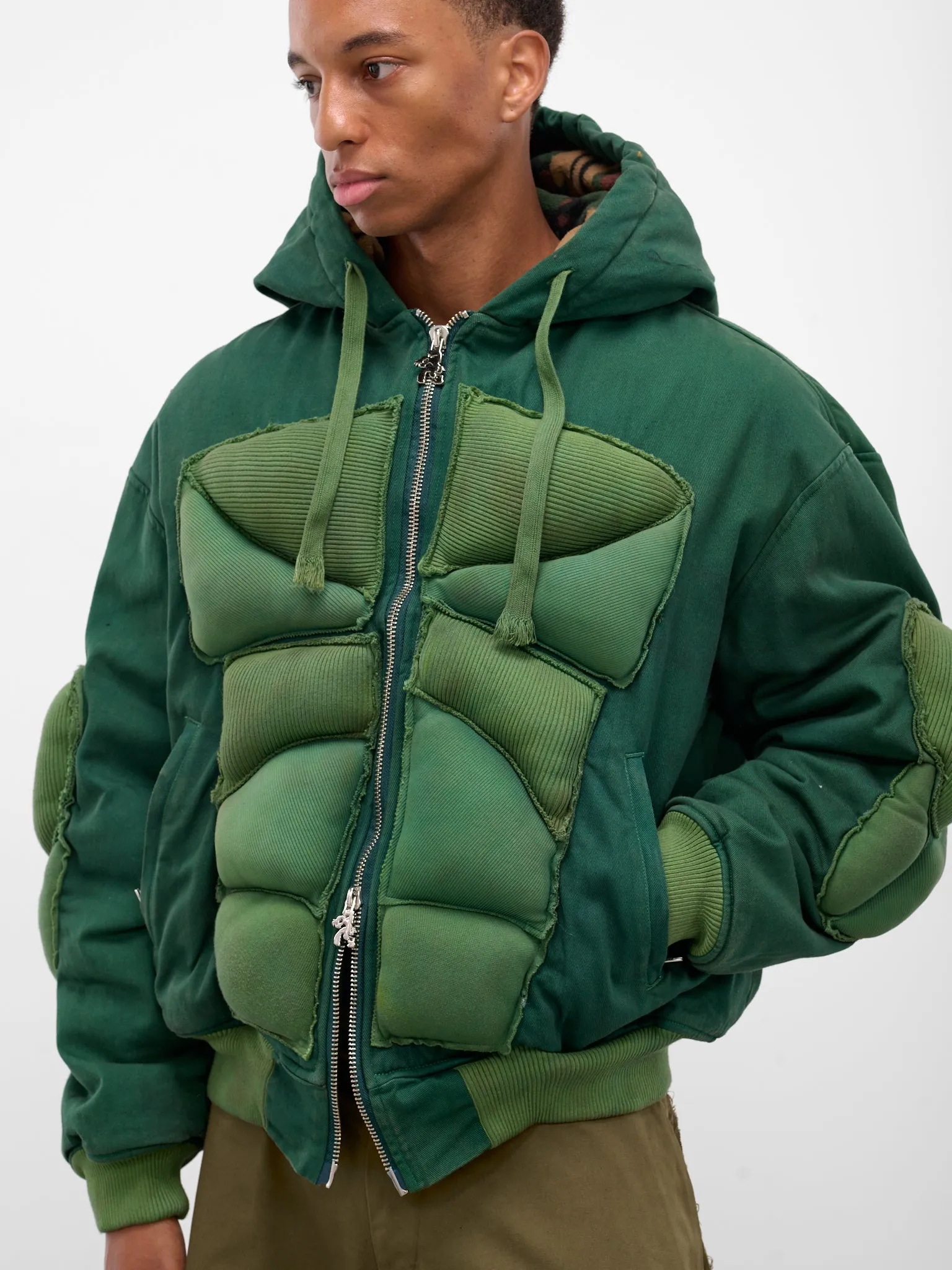 Green 99 Strength Padded Hoodie (YAW25-DN-HOOD-99-BOTTLE-GREEN) sold by lorenzo product image thumbnail 4