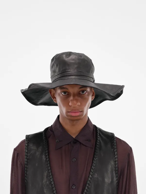 Wia Lamb Wide Brim Hat (B0013575-LT137-BLACK) sold by lorenzo