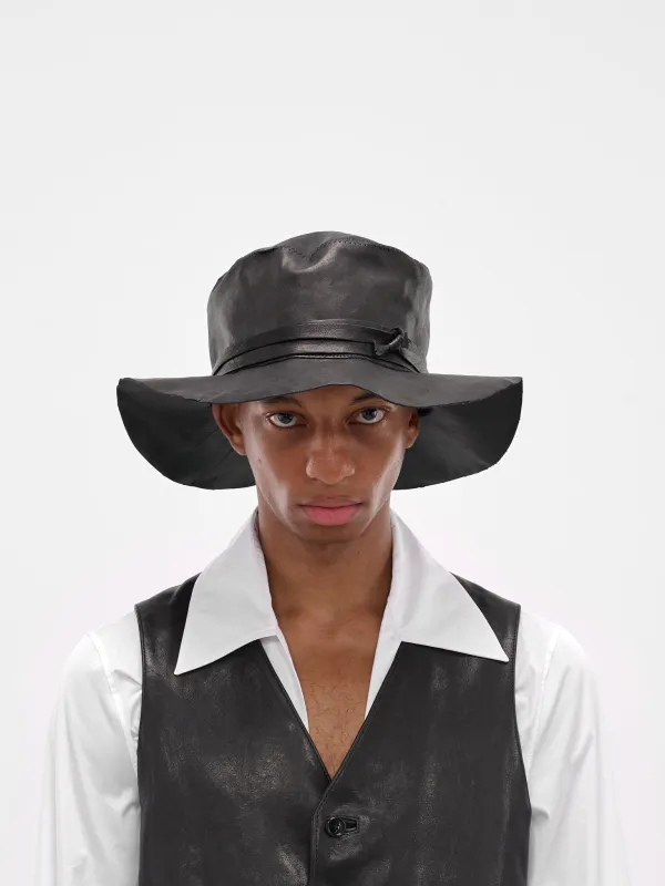 Nanse Lamb Wide Brim Hat (B0013574-LT137-BLACK) sold by lorenzo