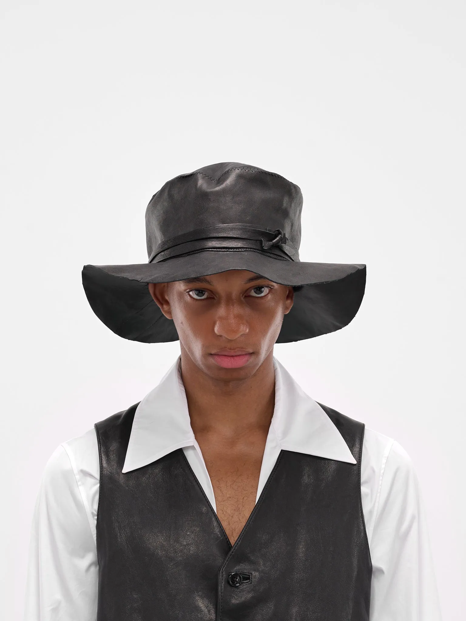 Nanse Lamb Wide Brim Hat (B0013574-LT137-BLACK) sold by lorenzo