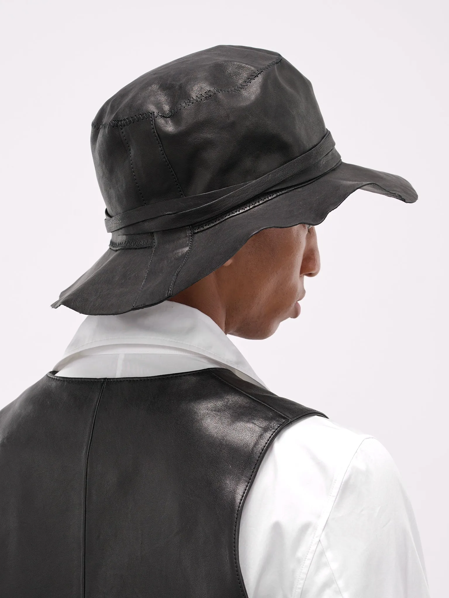 Nanse Lamb Wide Brim Hat (B0013574-LT137-BLACK) sold by lorenzo product image thumbnail 3