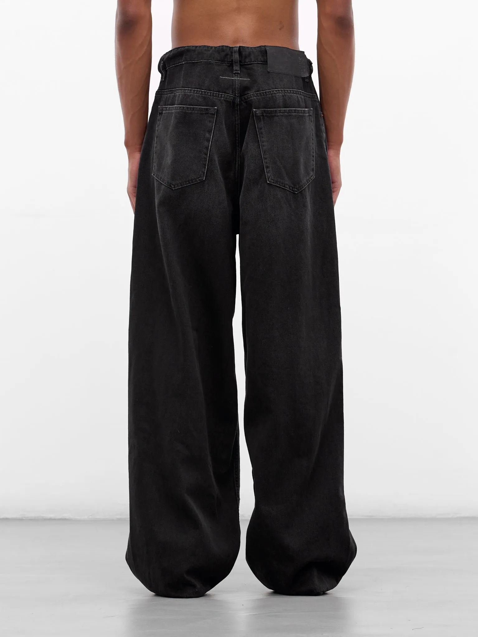Black Denim Paint Baggy Jeans (SH0LA0011-M30011-966-DENIM-BLA) sold by lorenzo product image thumbnail 3
