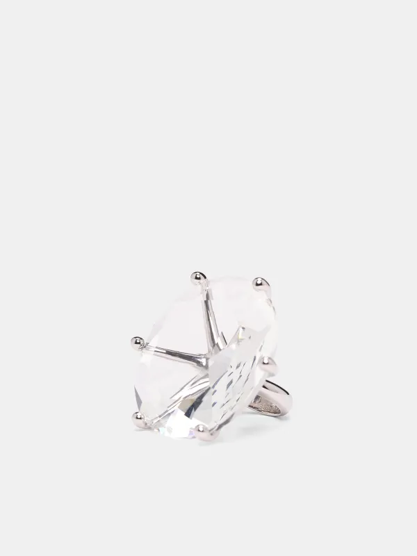 D'Heygere Oversized Solitaire Ring (VAQ10K804-SILVER) sold by lorenzo