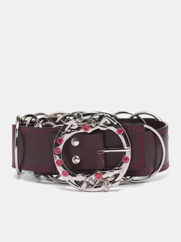 Brown Leather Ring Trouser Belt (6716-RING-BROWN) sold by lorenzo