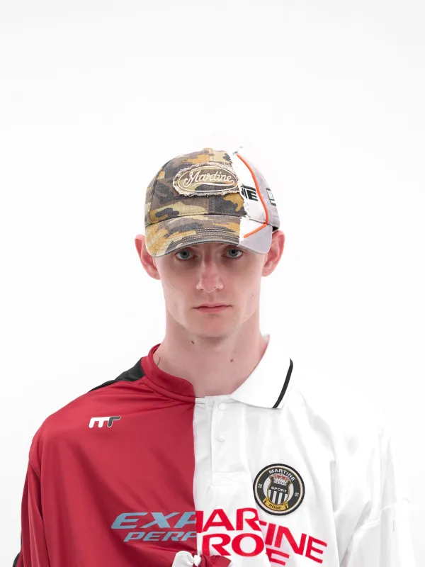 Camo Collage Distressed Cap (1217WP13418-GREEN) sold by lorenzo