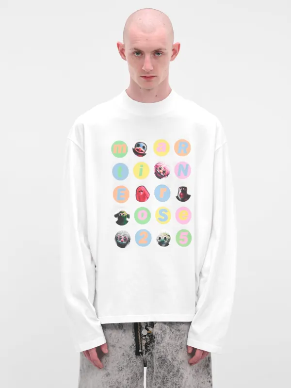 White Oversized Graphic Long Sleeve (658JE06000J-WHITE) sold by lorenzo
