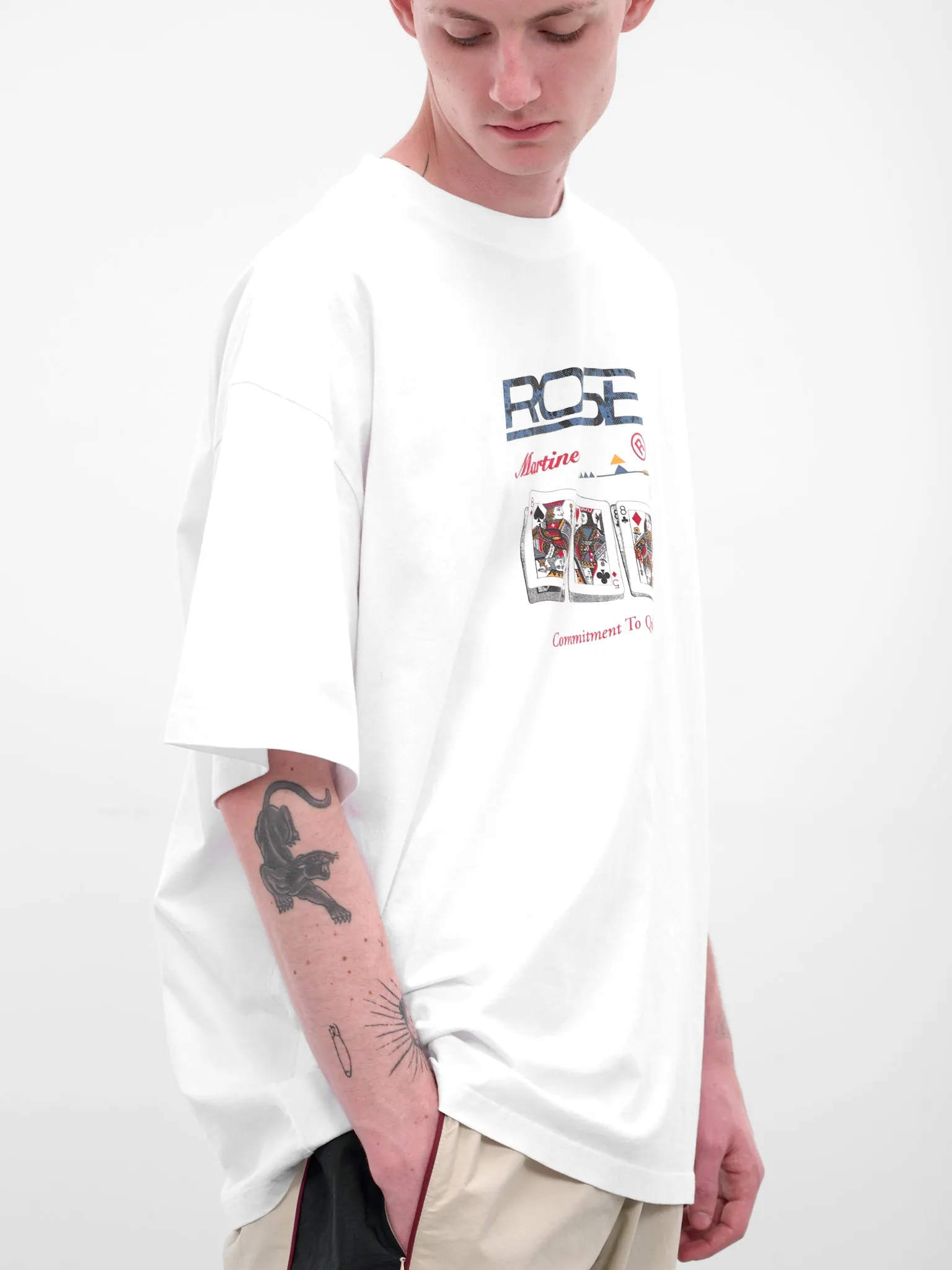White Oversized Logo Tee (621JE06000F-WHITE) sold by lorenzo product image thumbnail 4