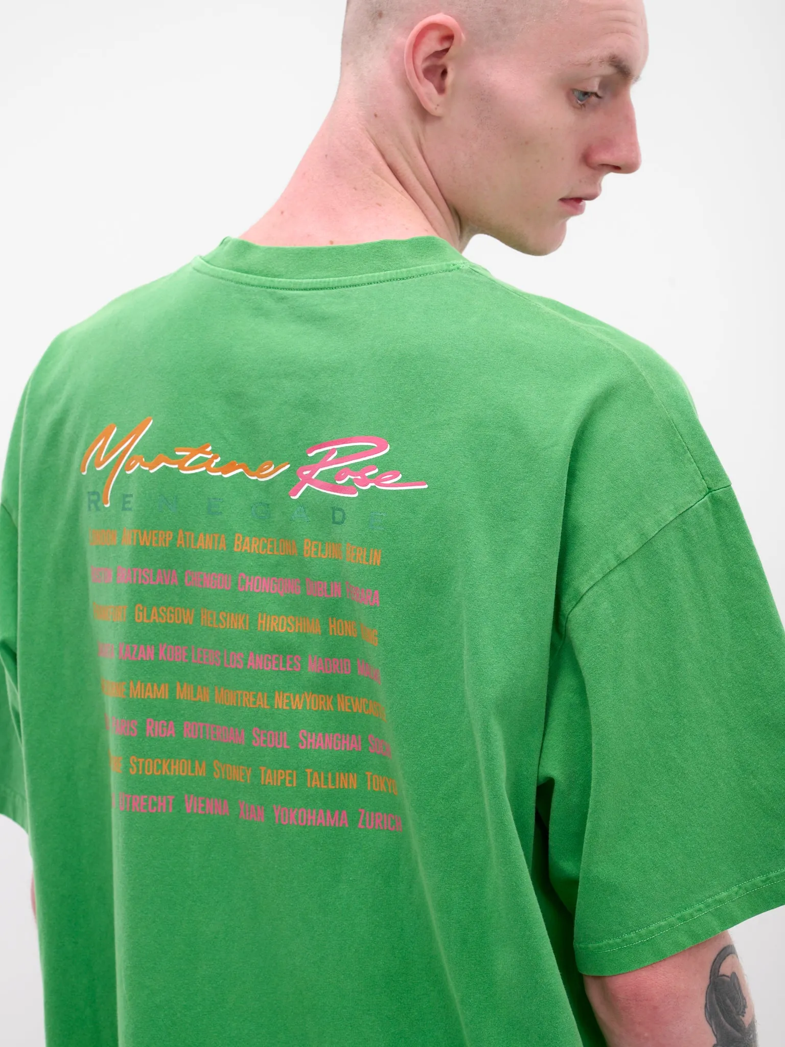 Green Graphic Oversized Tee (621JE01400H-GREEN) sold by lorenzo product image thumbnail 5
