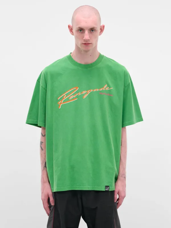 Green Graphic Oversized Tee (621JE01400H-GREEN) sold by lorenzo