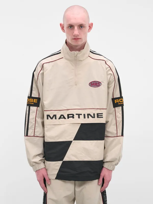 Cream Hockey Nylon Pullover (121WP01052-WHITE) sold by lorenzo