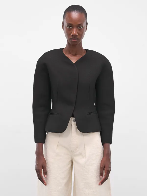 Black Mini Ovalo Jacket (LA-PETITE-VESTE-OVALO-BLACK) sold by lorenzo